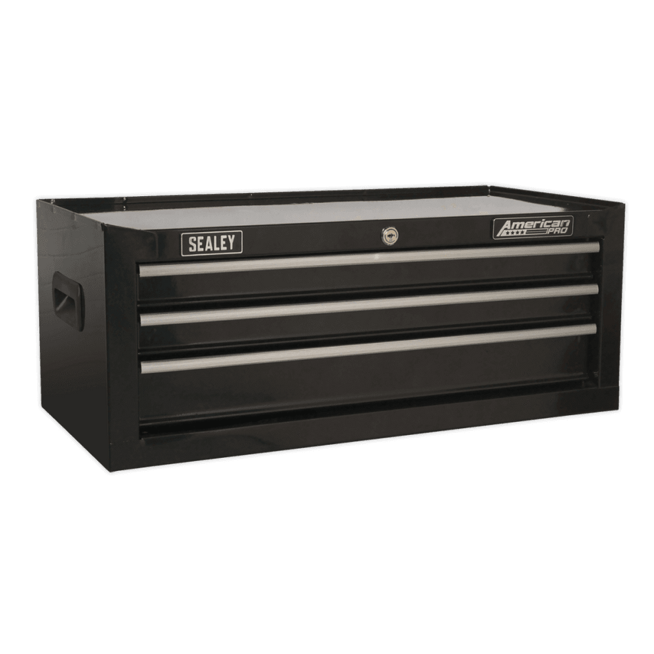 Mid-Box 3 Drawer with Ball Bearing Slides - Black Model No- 22283