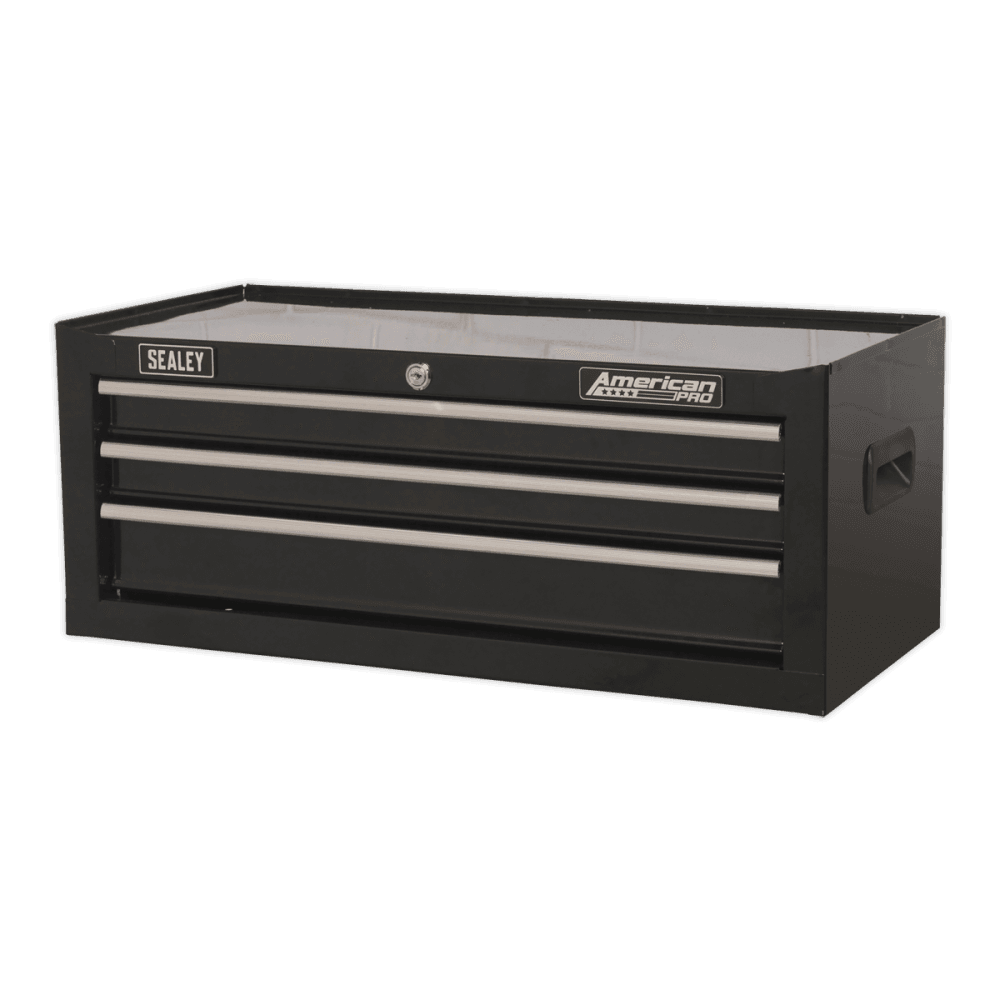 Mid-Box 3 Drawer with Ball Bearing Slides - Black Model No- 22283