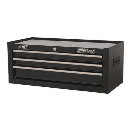 Mid-Box 3 Drawer with Ball Bearing Slides - Black Model No- 22283