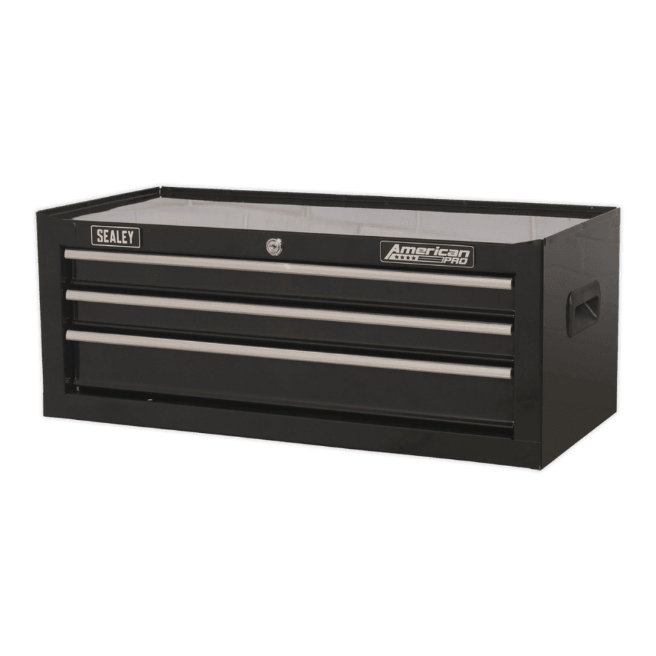 Mid-Box 3 Drawer with Ball Bearing Slides - Black Model No- 22283