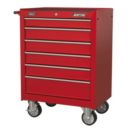 Rollcab 6 Drawer with Ball Bearing Slides - Red Model No- 22286