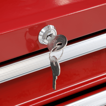 Mid-Box 3 Drawer with Ball Bearing Slides - Red Model No- 22282