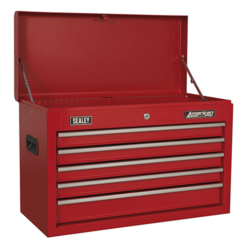 Topchest 5 Drawer with Ball Bearing Slides - Red Model No- 22284