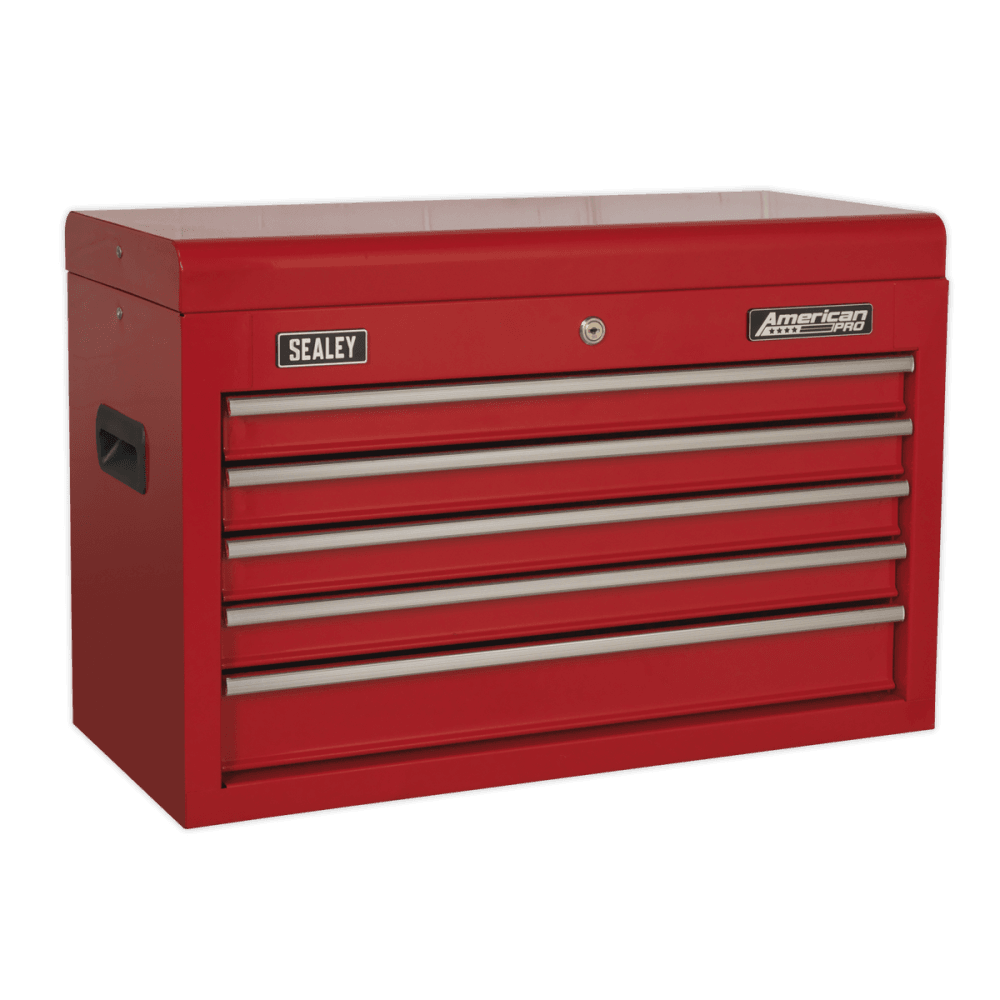 Topchest 5 Drawer with Ball Bearing Slides - Red Model No- 22284