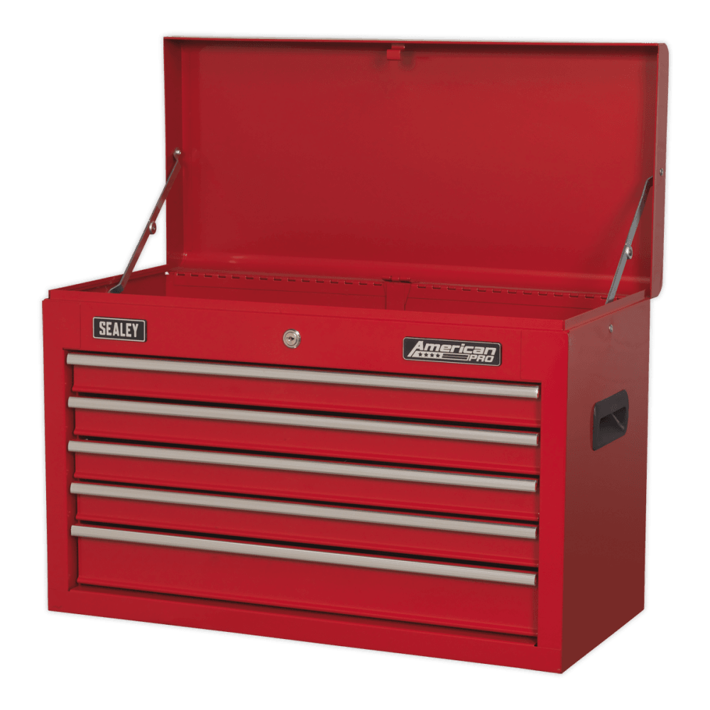 Topchest 5 Drawer with Ball Bearing Slides - Red Model No- 22284