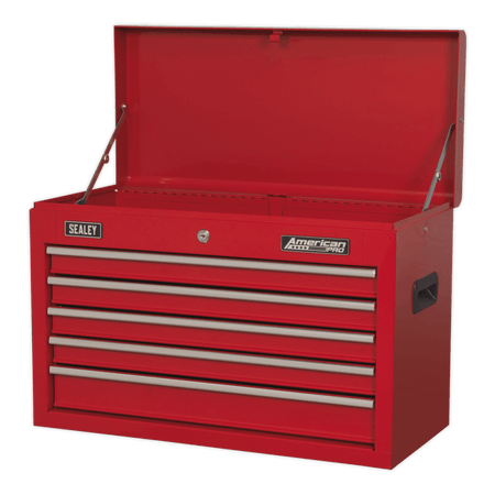 Topchest 5 Drawer with Ball Bearing Slides - Red Model No- 22284
