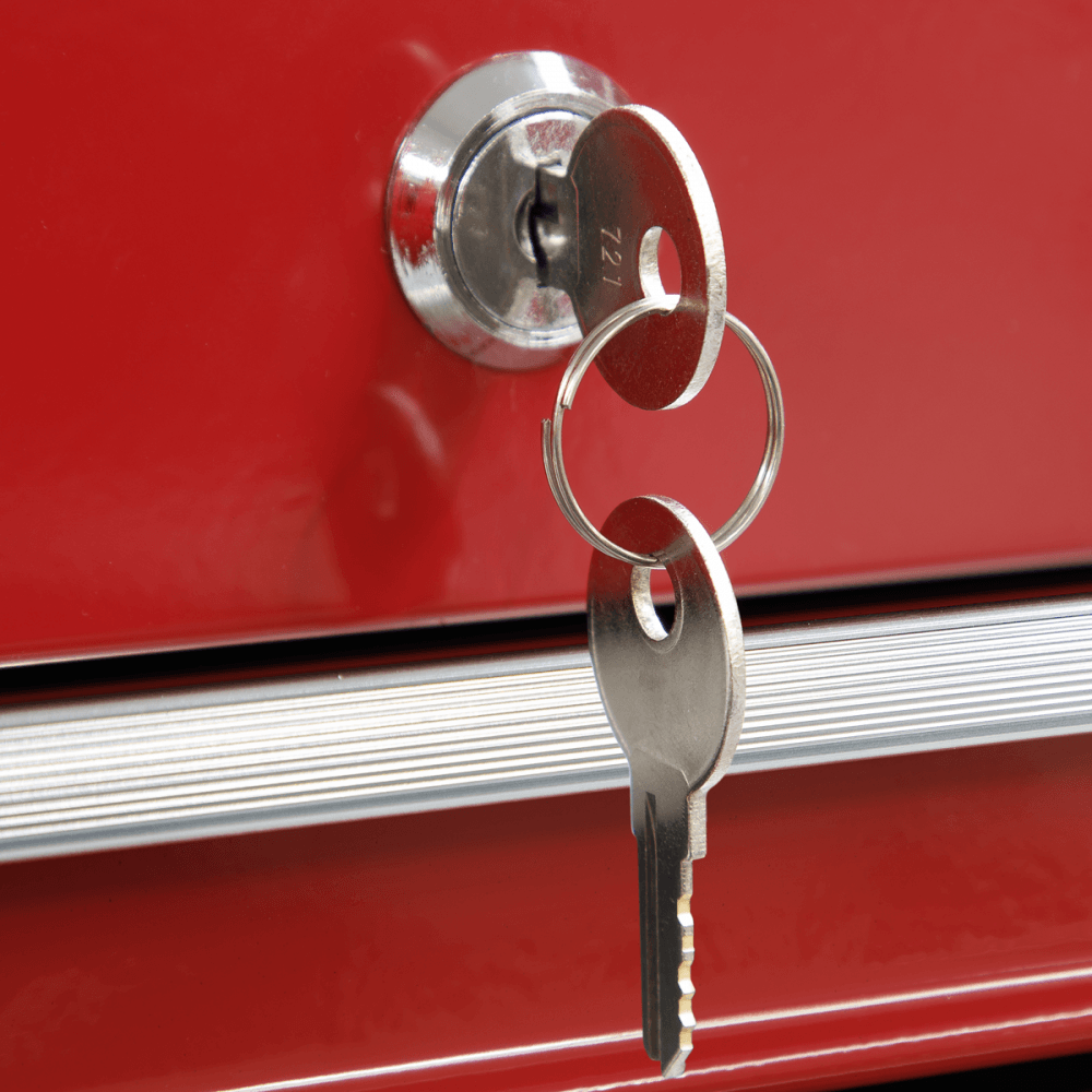 Topchest 5 Drawer with Ball Bearing Slides - Red Model No- 22284