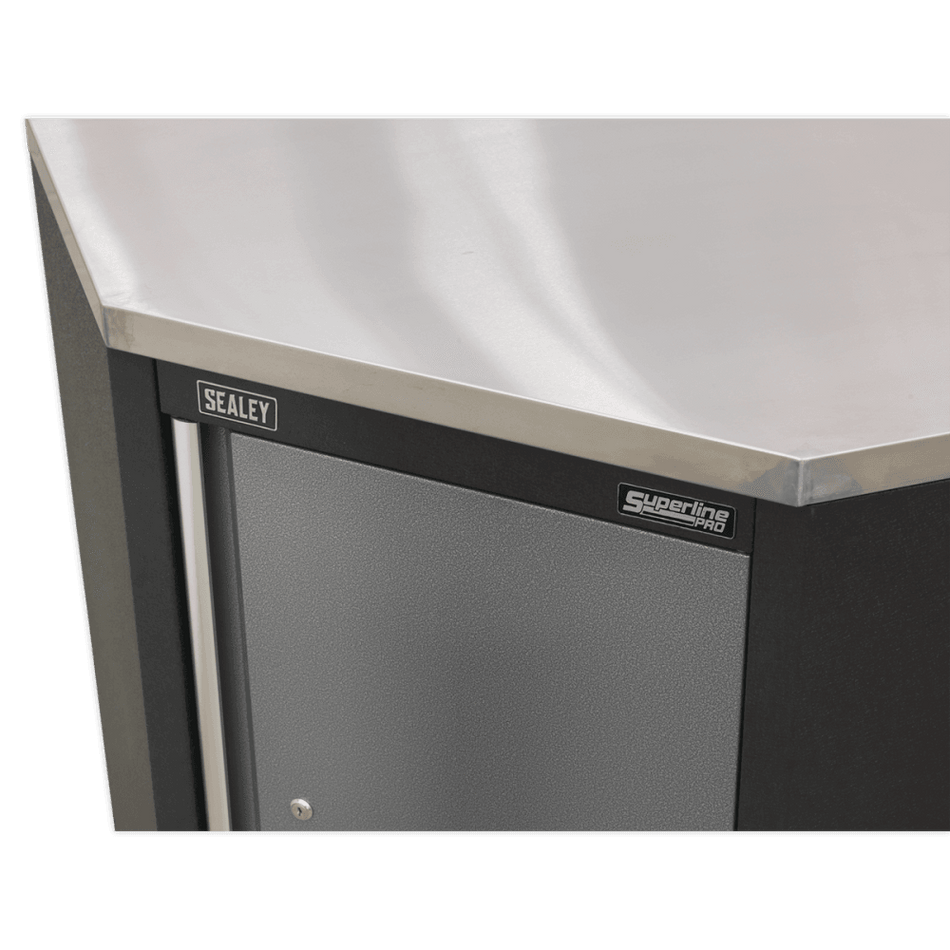 Stainless Steel Worktop for Modular Corner Cabinet 865mm Model No- 22366