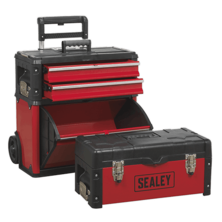 Sealey Mobile Steel/Composite Toolbox - 3 Compartment Model No- AP548