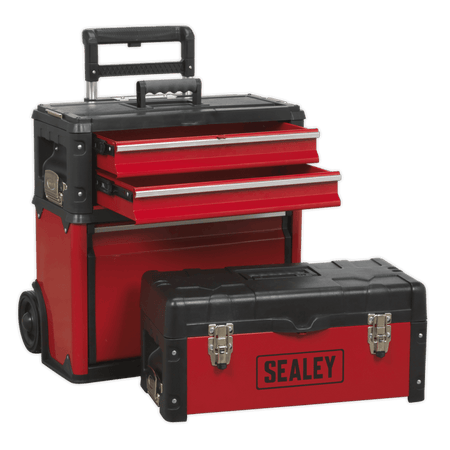 Sealey Mobile Steel/Composite Toolbox - 3 Compartment Model No- AP548