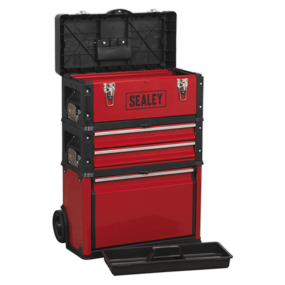 Sealey Mobile Steel/Composite Toolbox - 3 Compartment Model No- AP548