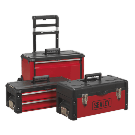 Sealey Mobile Steel/Composite Toolbox - 3 Compartment Model No- AP548