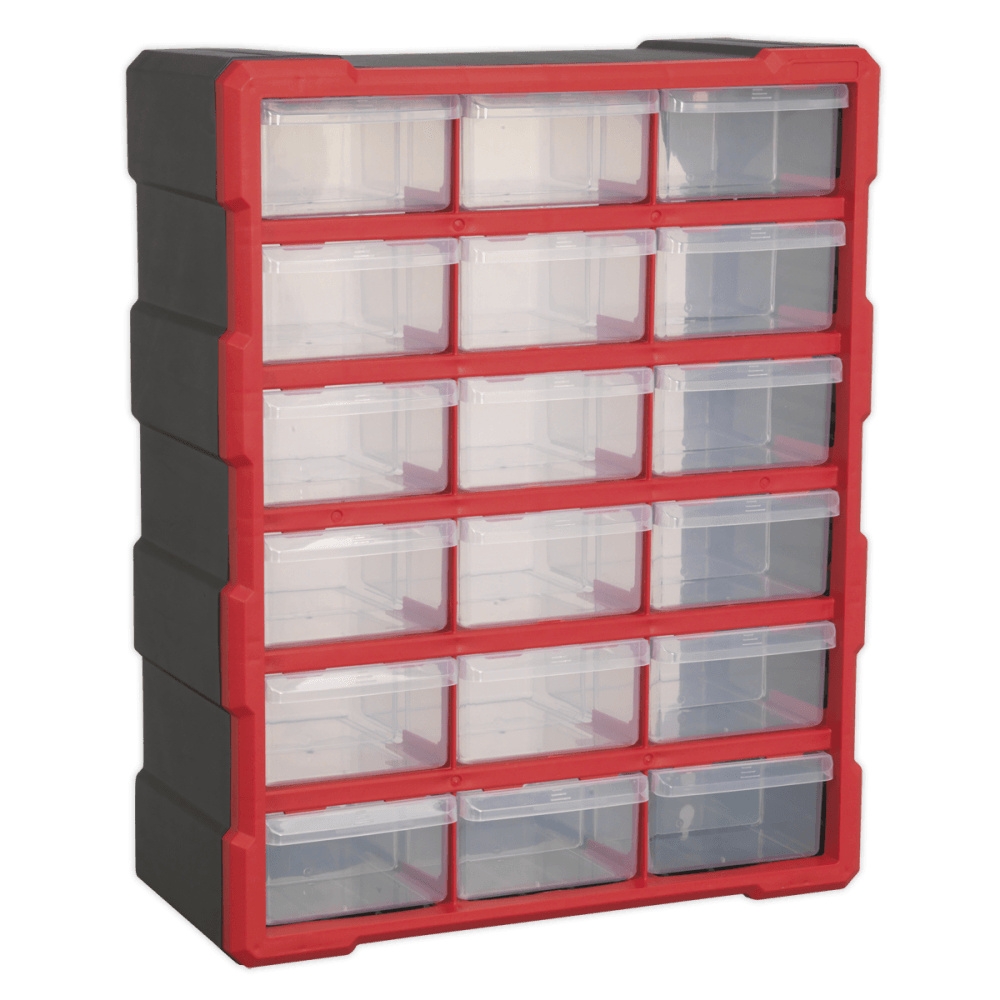 Sealey Cabinet Box 18 Drawer - Red/Black Model No- APDC18R
