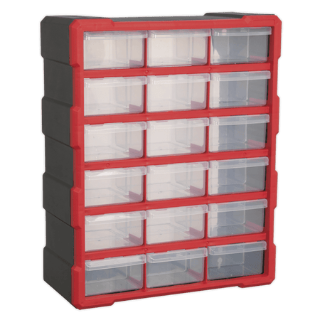 Sealey Cabinet Box 18 Drawer - Red/Black Model No- APDC18R