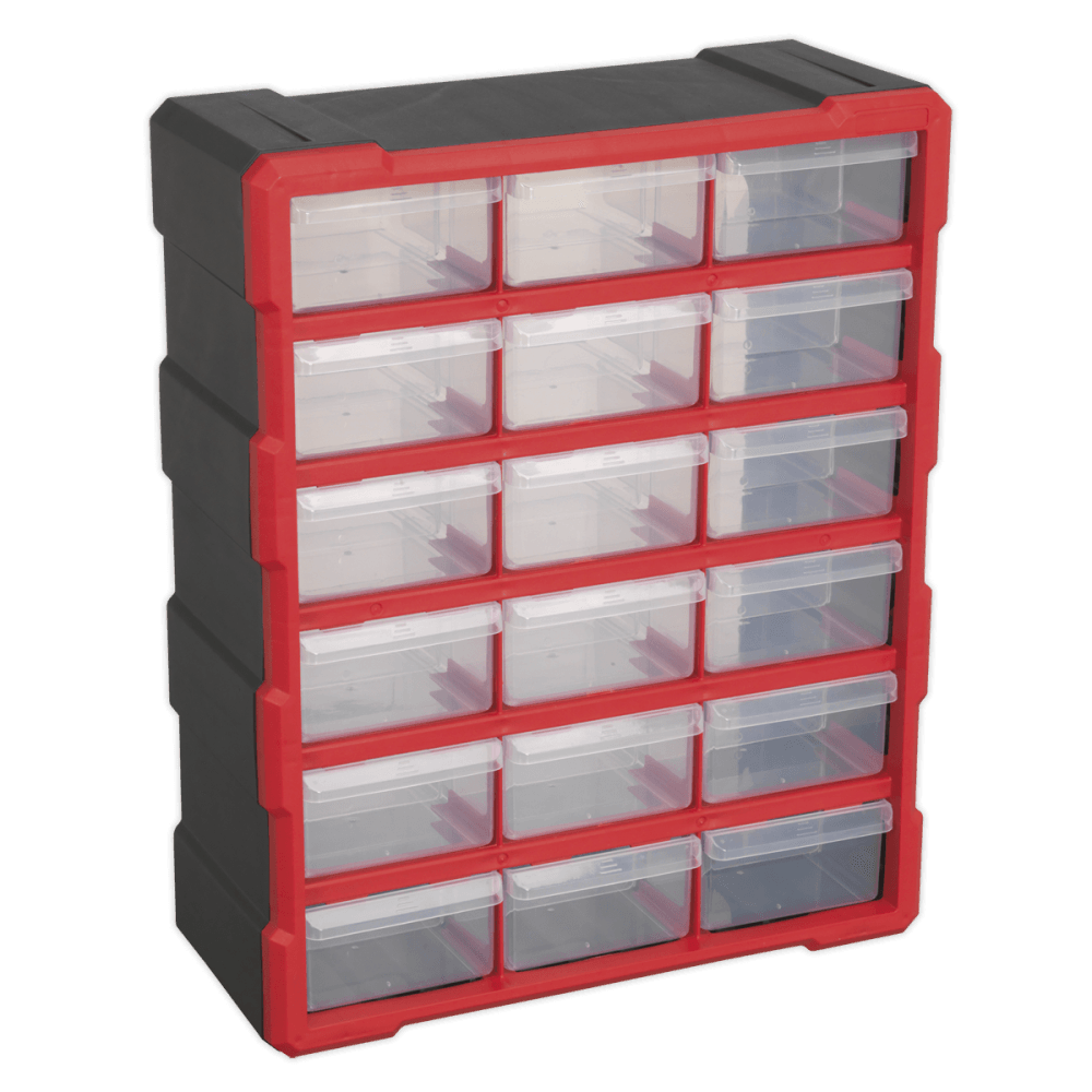 Sealey Cabinet Box 18 Drawer - Red/Black Model No- APDC18R