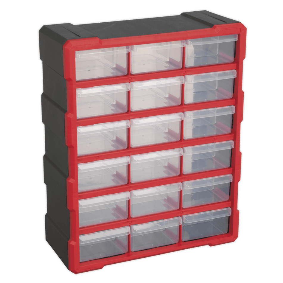 Sealey Cabinet Box 18 Drawer - Red/Black Model No- APDC18R