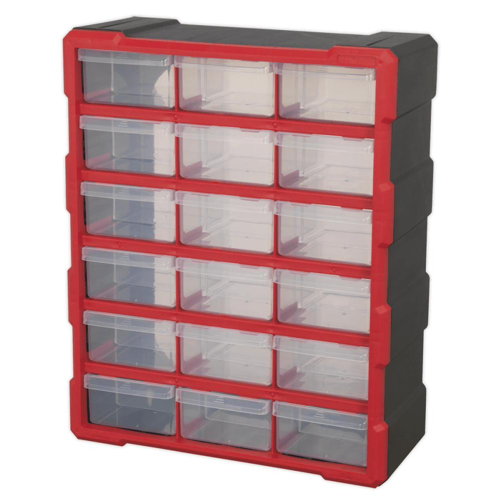 Sealey Cabinet Box 18 Drawer - Red/Black Model No- APDC18R