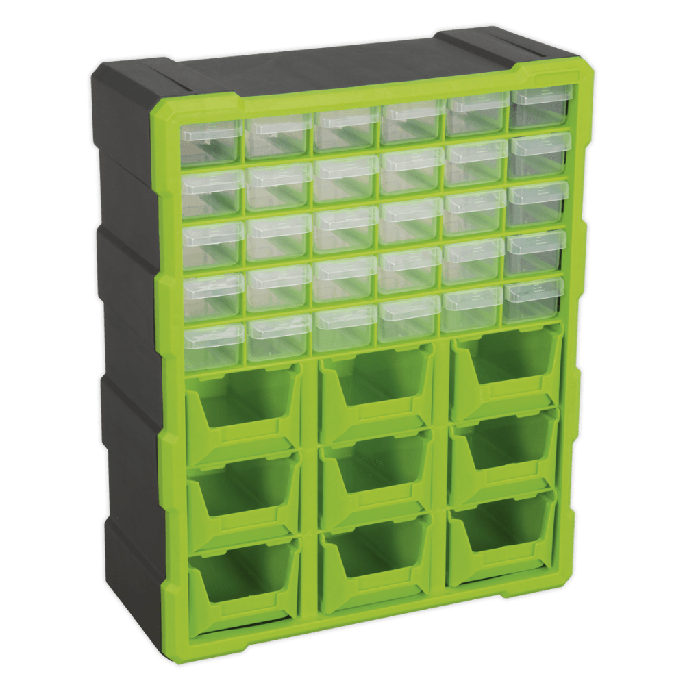 Sealey Cabinet Box 39 Drawer - Hi-Vis Green/Black Model No- APDC39HV