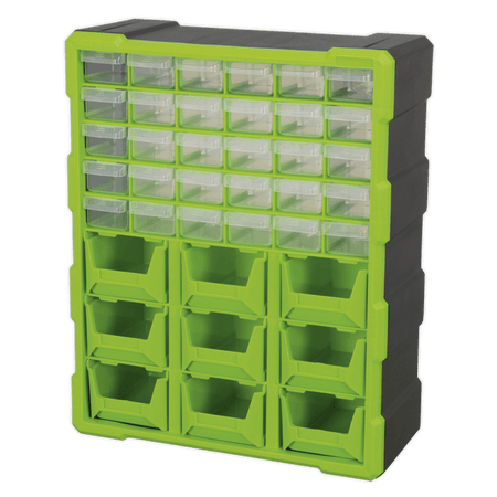 Sealey Cabinet Box 39 Drawer - Hi-Vis Green/Black Model No- APDC39HV