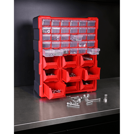 Sealey Cabinet Box 39 Drawer - Red/Black Model No- APDC39R