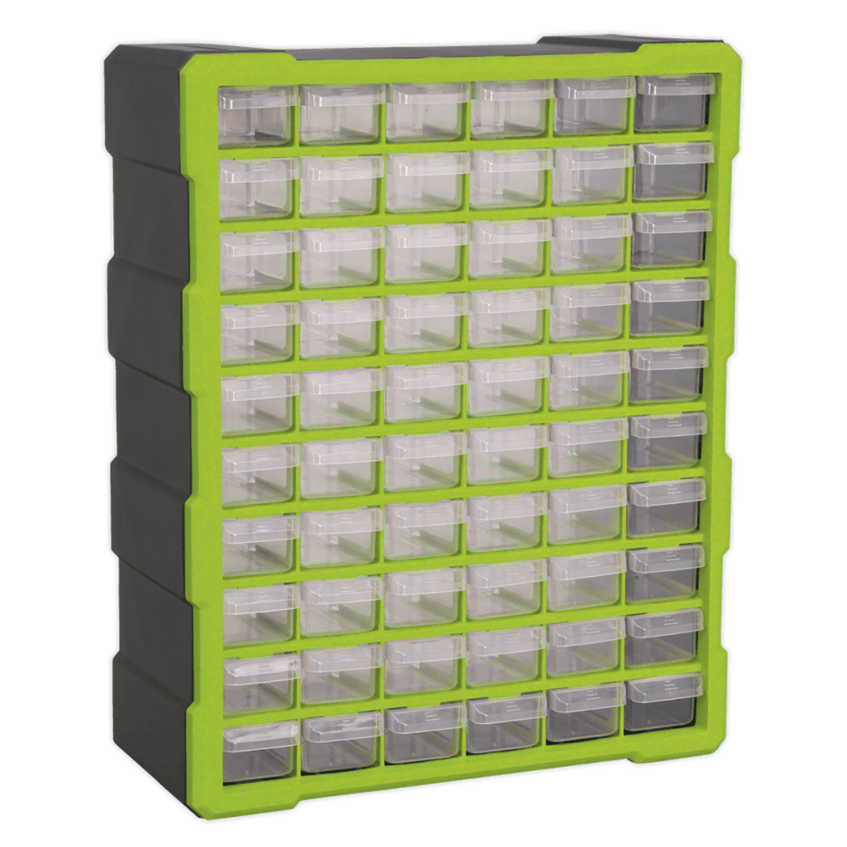 Sealey Cabinet Box 60 Drawer - Hi-Vis Green/Black Model No- APDC60HV