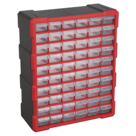 Sealey Cabinet Box 60 Drawer - Red/Black Model No- APDC60R