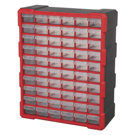 Sealey Cabinet Box 60 Drawer - Red/Black Model No- APDC60R