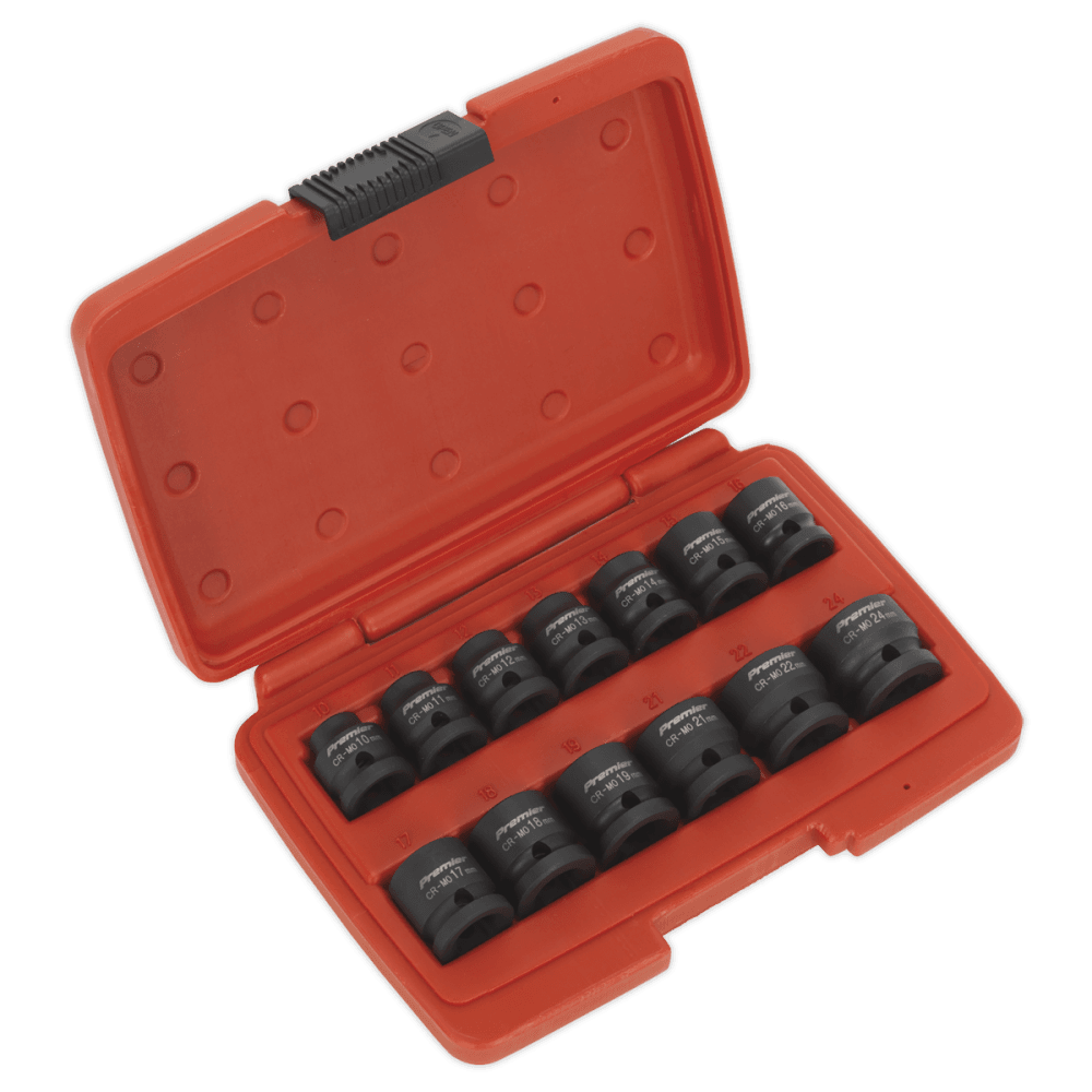 Sealey Impact Socket Set 13pc 1/2"Sq Drive Low Profile Metric Model No- AK5613LP