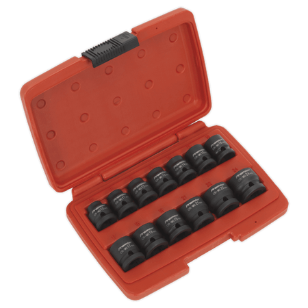 Sealey Impact Socket Set 13pc 1/2"Sq Drive Low Profile Metric Model No- AK5613LP