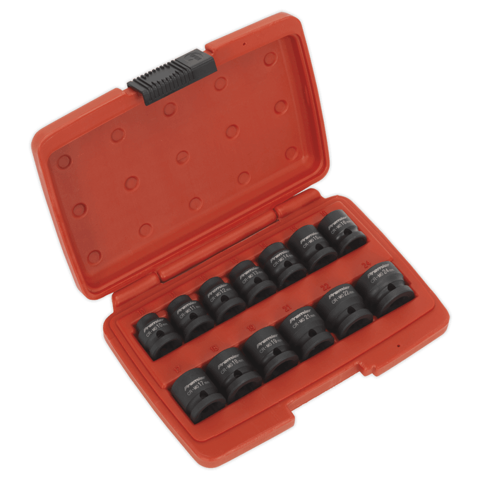 Sealey Impact Socket Set 13pc 1/2"Sq Drive Low Profile Metric Model No- AK5613LP