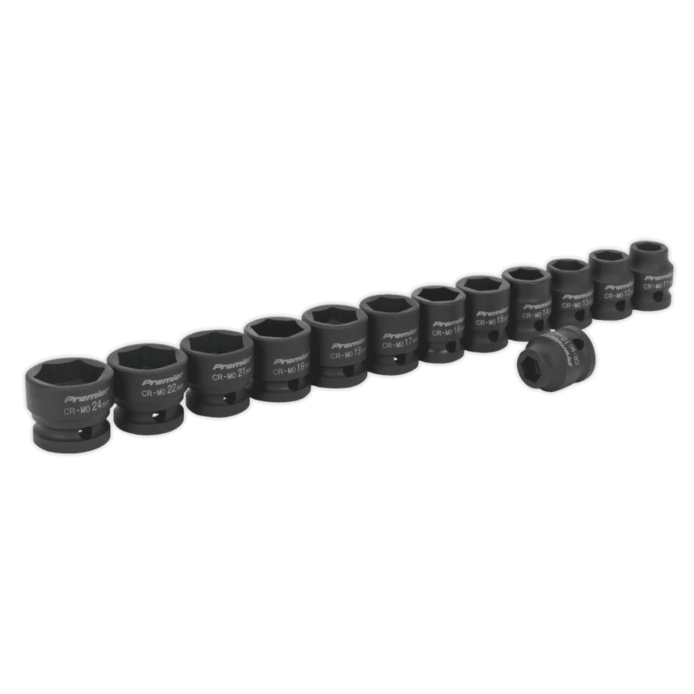 Sealey Impact Socket Set 13pc 1/2"Sq Drive Low Profile Metric Model No- AK5613LP