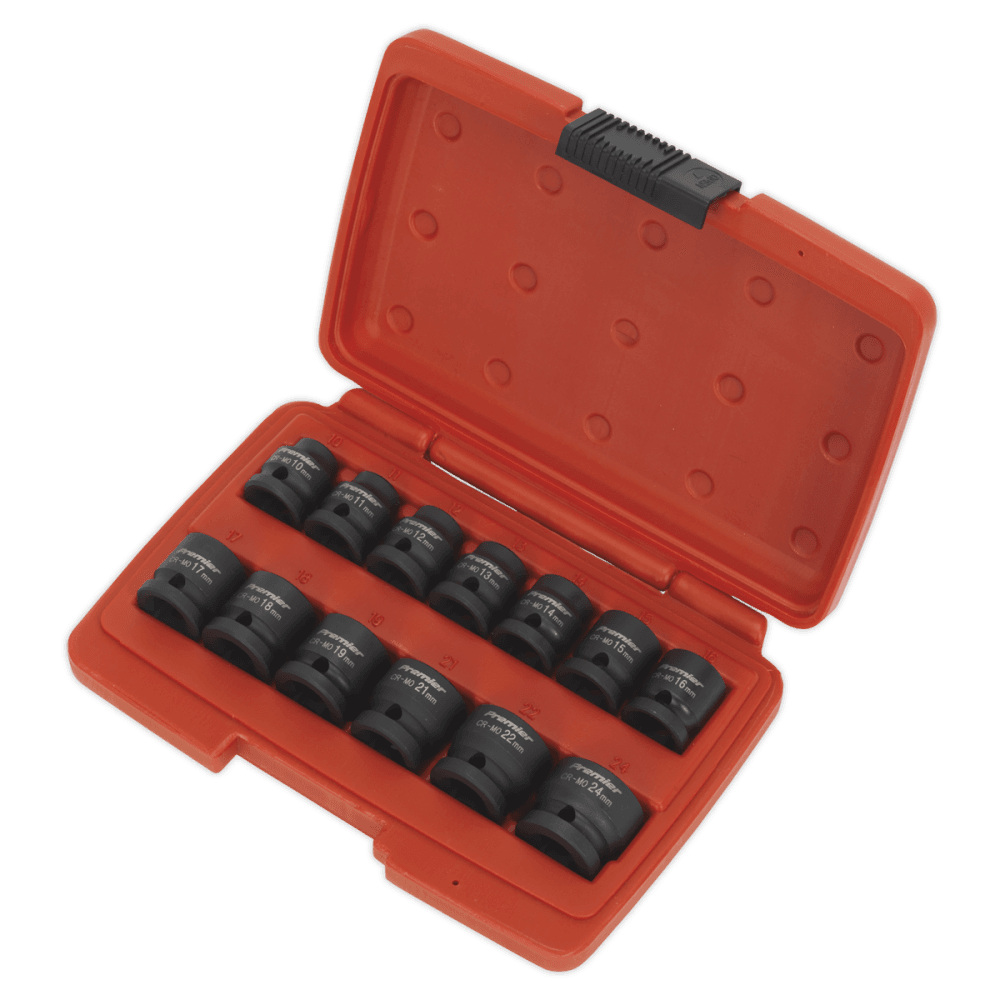 Sealey Impact Socket Set 13pc 1/2"Sq Drive Low Profile Metric Model No- AK5613LP