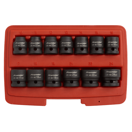 Sealey Impact Socket Set 13pc 1/2"Sq Drive Low Profile Metric Model No- AK5613LP