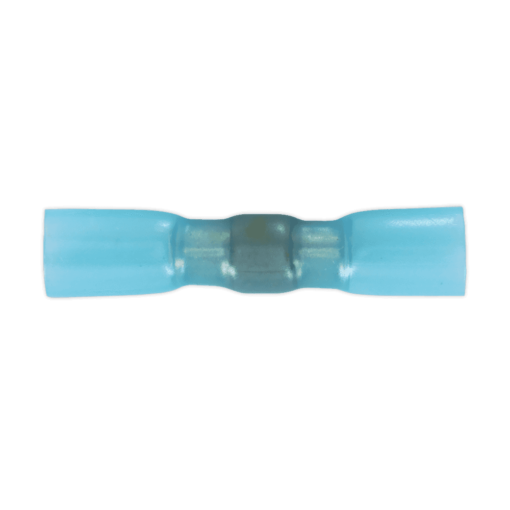 Sealey Heat Shrink Butt Connector with Crimp & Solder Blue Pack of 25 Model No- HSSB25B
