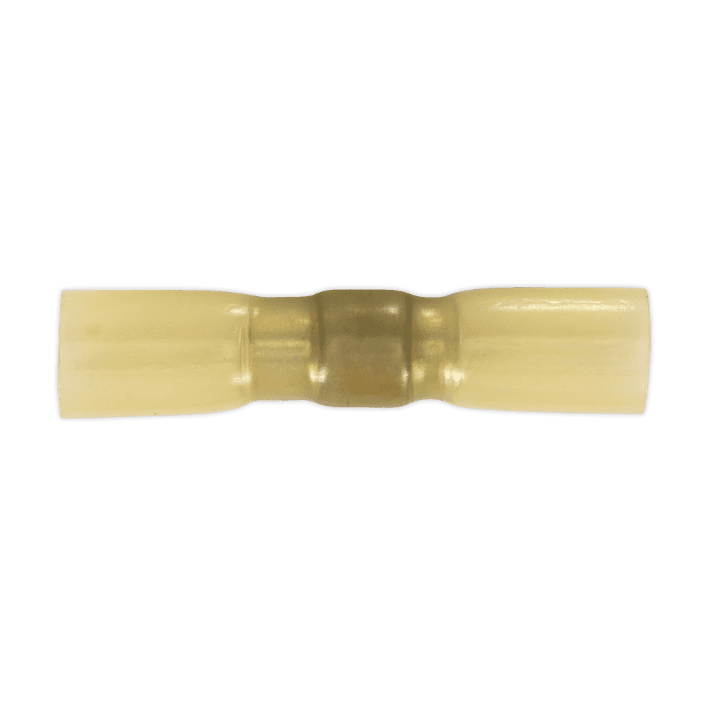 Sealey Heat Shrink Butt Connector with Crimp & Solder Yellow Pack of 25 Model No- HSSB25Y