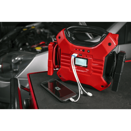 Sealey Jump Starter Power Pack Lithium Iron Phosphate (LiFePo4) 12/24V 1200/600 Peak Amps Model No- SL32S