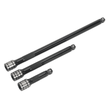 Sealey Wobble/Rigid Extension Bar Set 3pc 3/8"Sq Drive Black Series Model No- AK7691