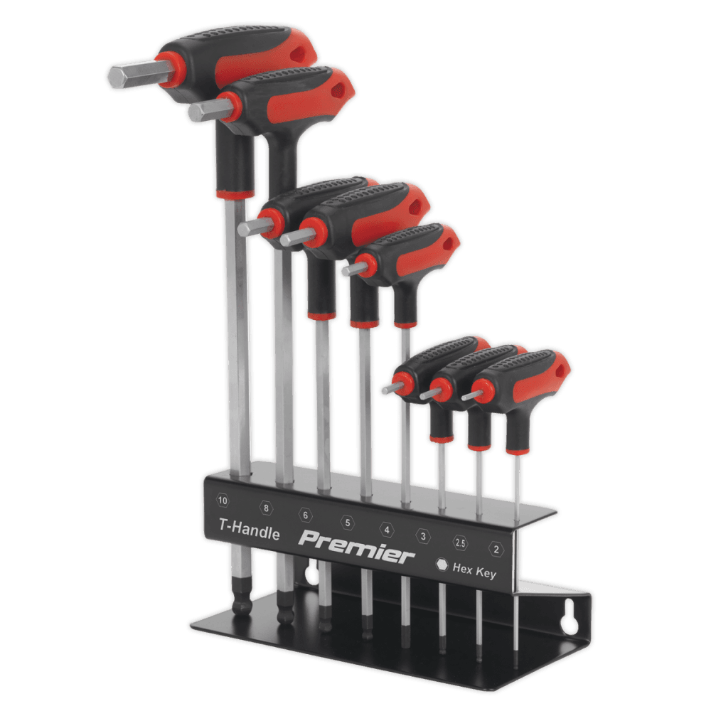 Sealey Ball-End Hex Key Set 8pc T-Handle Metric Model No- AK7195
