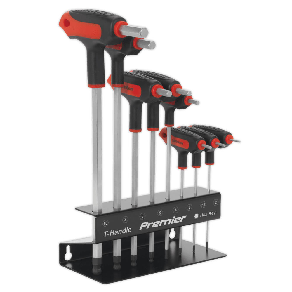 Sealey Ball-End Hex Key Set 8pc T-Handle Metric Model No- AK7195