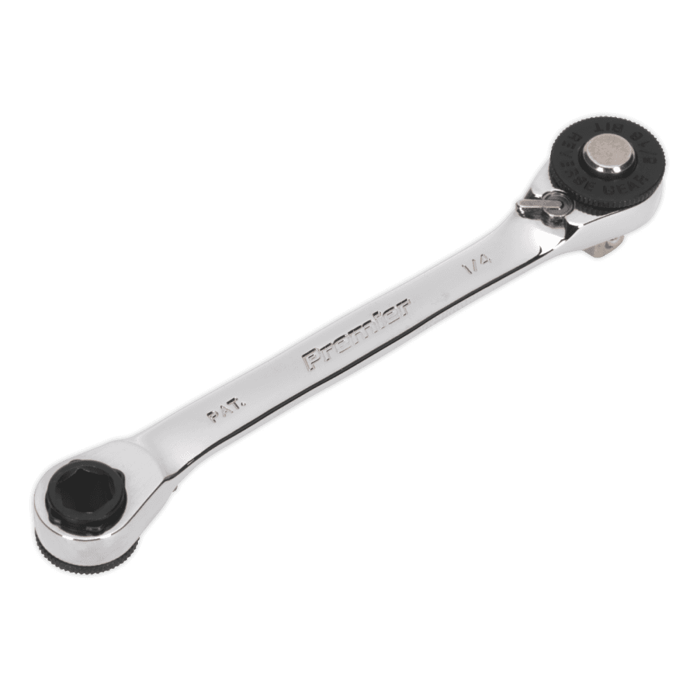 Sealey Ratchet Spanner 1/4"Hex x 5/16"Hex Drive with 1/4"Sq Drive Adaptor Model No- AK6967