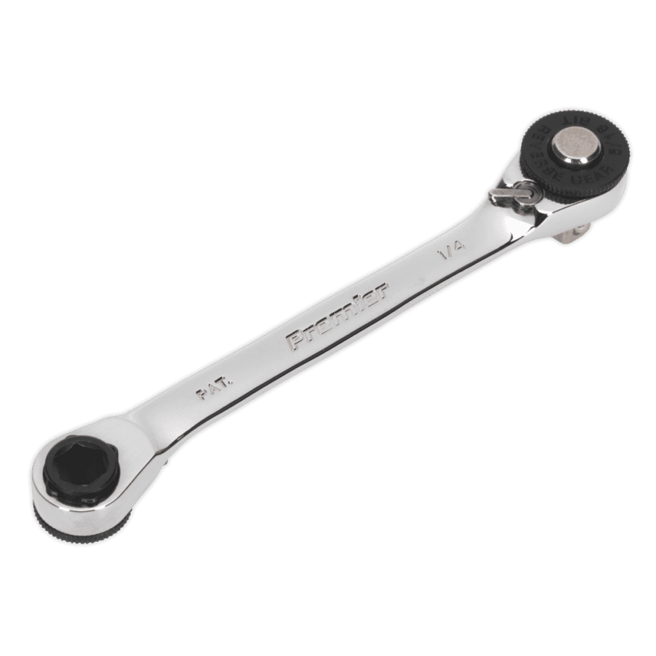 Sealey Ratchet Spanner 1/4"Hex x 5/16"Hex Drive with 1/4"Sq Drive Adaptor Model No- AK6967
