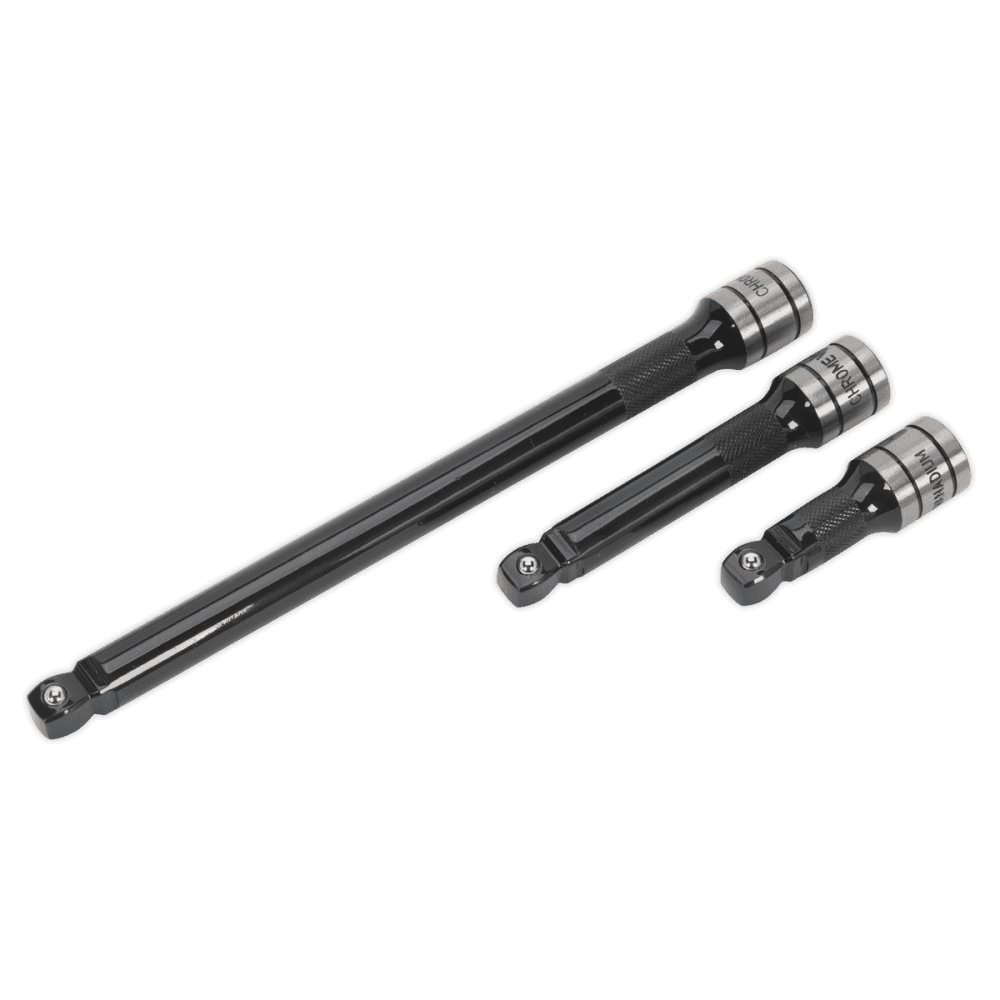 Sealey Wobble/Rigid Extension Bar Set 3pc 1/2"Sq Drive Black Series Model No- AK7692