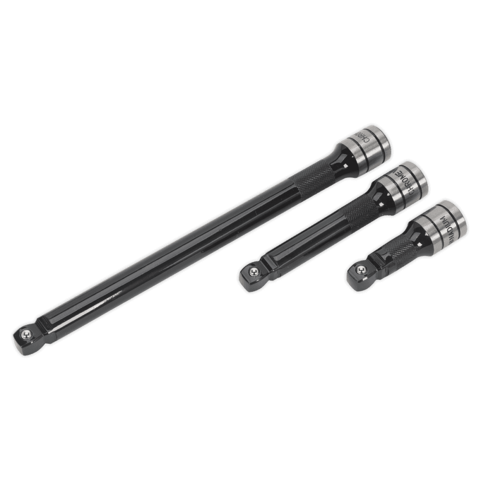 Sealey Wobble/Rigid Extension Bar Set 3pc 1/2"Sq Drive Black Series Model No- AK7692