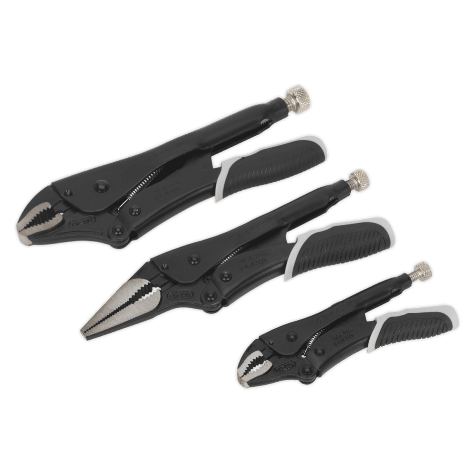 Sealey Locking Pliers Set 3pc Quick Release Black Series Model No- AK6863B