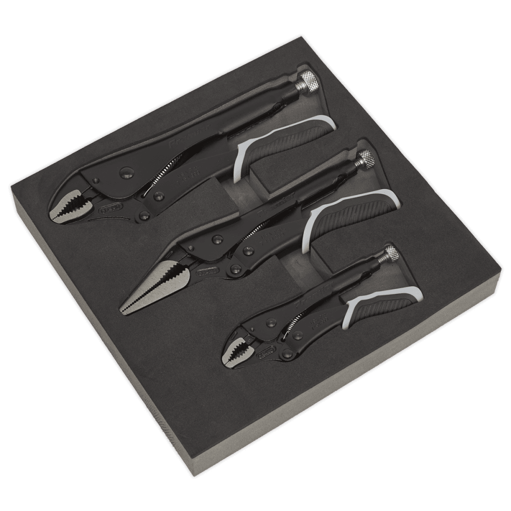 Sealey Locking Pliers Set 3pc Quick Release Black Series Model No- AK6863B