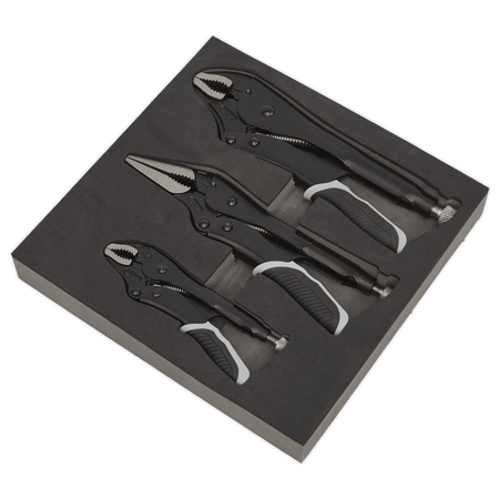 Sealey Locking Pliers Set 3pc Quick Release Black Series Model No- AK6863B