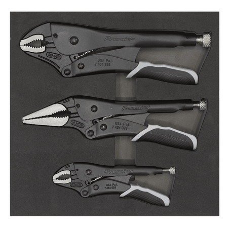 Sealey Locking Pliers Set 3pc Quick Release Black Series Model No- AK6863B