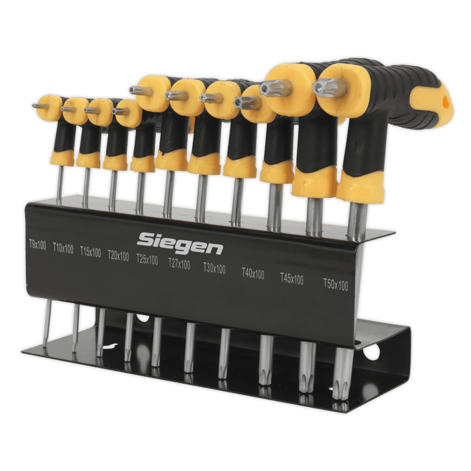 Siegen TRX-Star Key Set 10pc T-Handle Model No- S01151