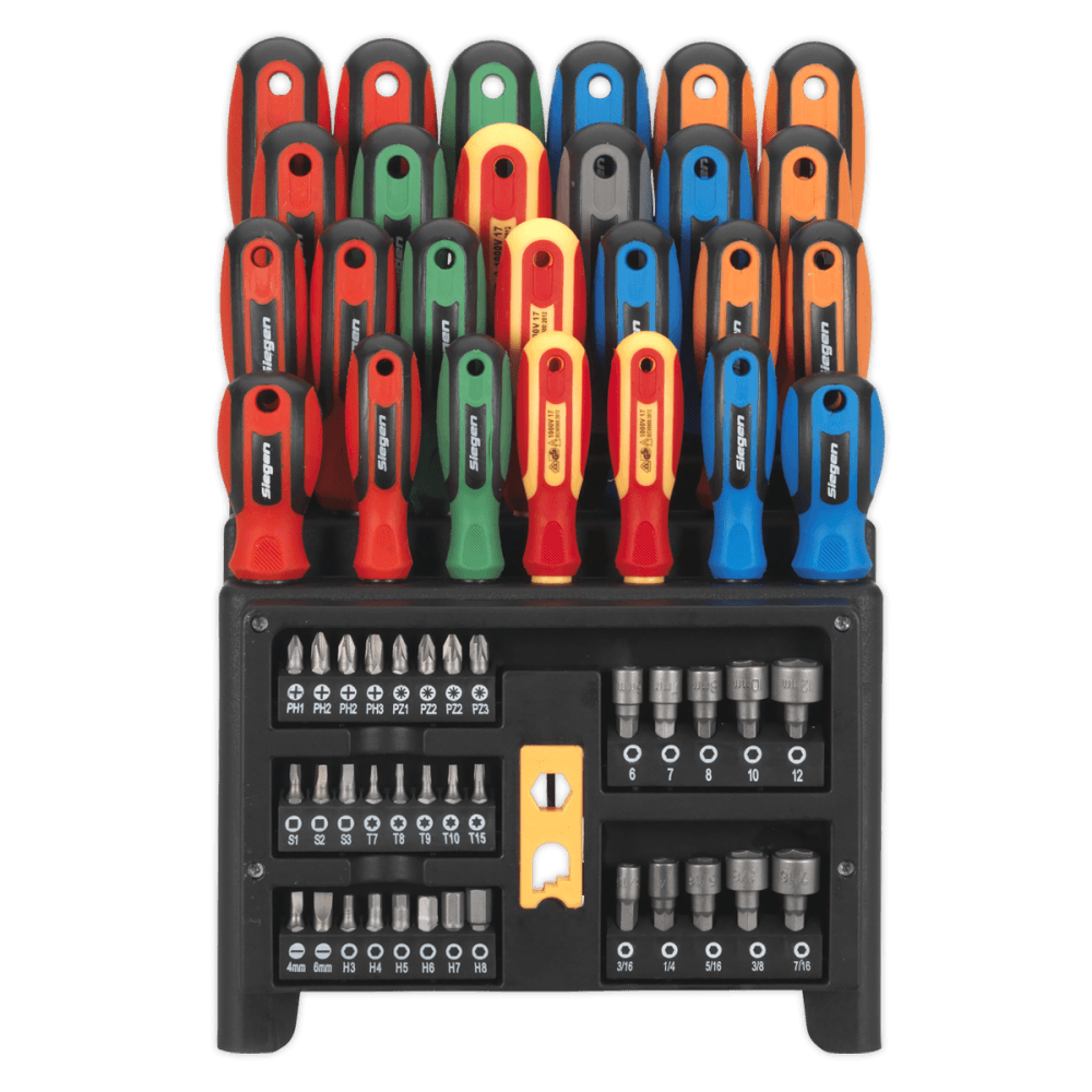 Siegen Screwdriver, Bit & Nut Driver Set 61pc Model No- S01152