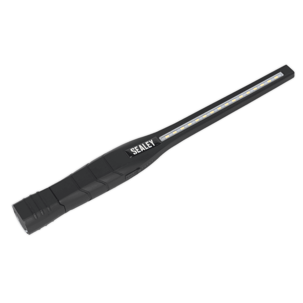 Sealey Rechargeable 360Ã‡Ã· Slim Inspection Lamp 16 SMD LED + 1W LED Black Lithium-ion Model No- LED3604